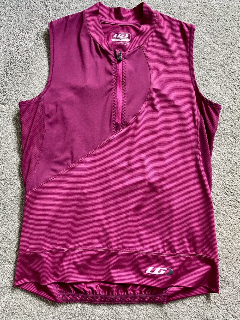LG Garneau Cycling Biking Ladies Sleeveless Jersey Size Medium Purple